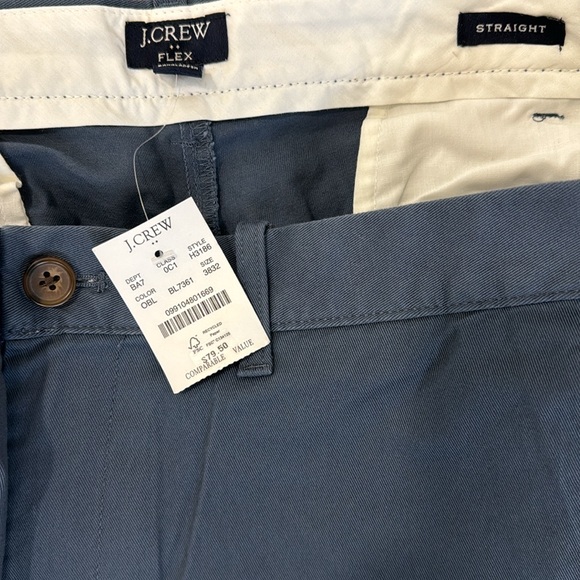 Men’s Blue Slacks/Pants J Crew Straight Flex W 38 L 32 NWT - Picture 1 of 4